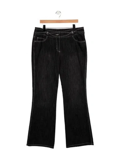 Pre-owned Escada Mid-rise Flared Jeans In Grey