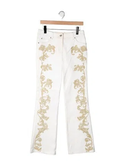 Pre-owned Escada Mid-rise Flared Jeans In Neutrals