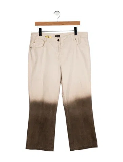 Pre-owned Escada Mid-rise Flared Jeans In Neutrals