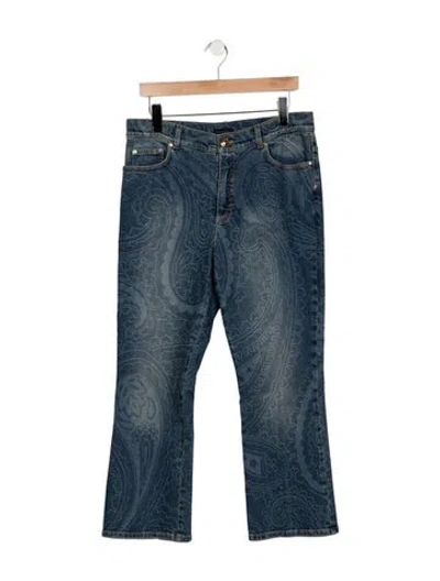 Pre-owned Escada Mid-rise Flared Jeans W/ Tags In Blue
