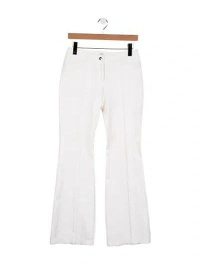 Pre-owned Escada Mid-rise Flared Jeans In White