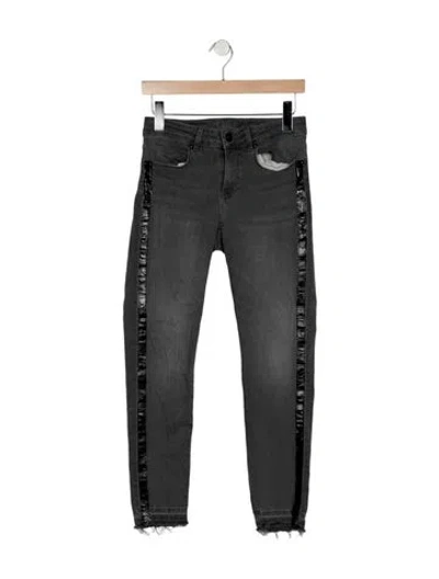 Pre-owned Escada Mid-rise Skinny Leg Jeans In Gray