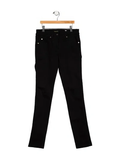 Pre-owned Escada Mid-rise Straight Leg Jeans In Black