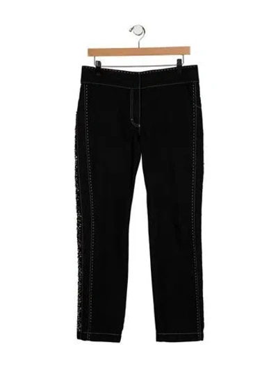 Pre-owned Escada Mid-rise Straight Leg Jeans In Black