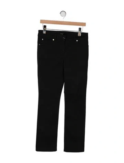 Pre-owned Escada Mid-rise Straight Leg Jeans In Black