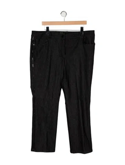 Pre-owned Escada Mid-rise Straight Leg Jeans In Black