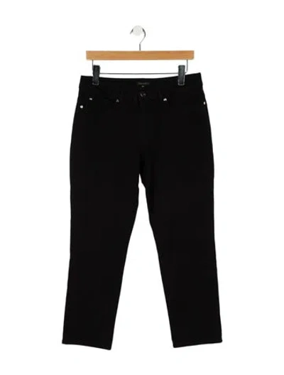Pre-owned Escada Mid-rise Straight Leg Jeans In Black