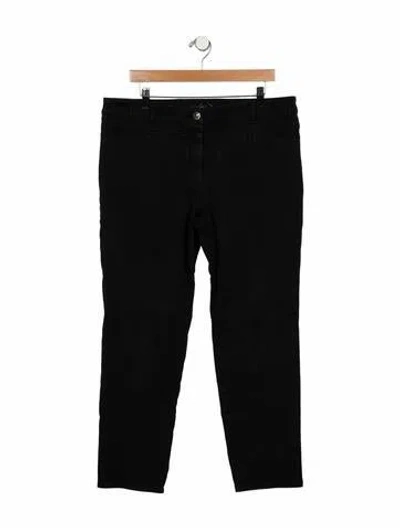 Pre-owned Escada Mid-rise Straight Leg Jeans In Black