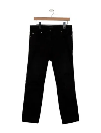 Pre-owned Escada Mid-rise Straight Leg Jeans In Black
