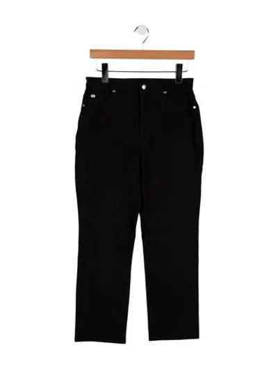 Pre-owned Escada Mid-rise Straight Leg Jeans In Black