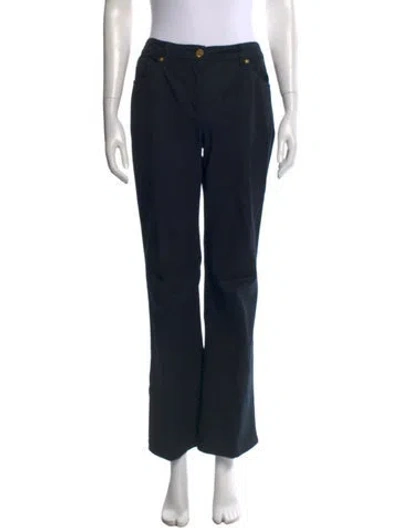 Pre-owned Escada Mid-rise Straight Leg Jeans In Black