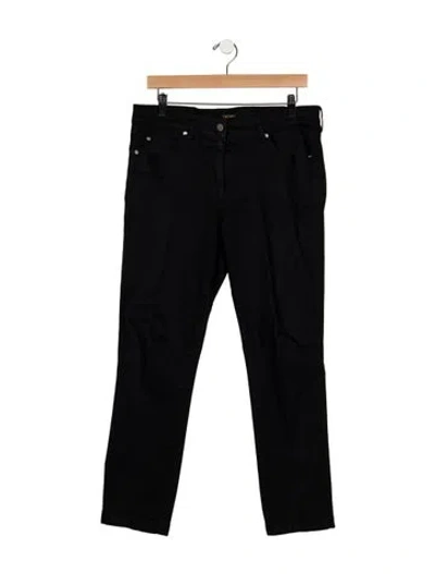 Pre-owned Escada Mid-rise Straight Leg Jeans In Black