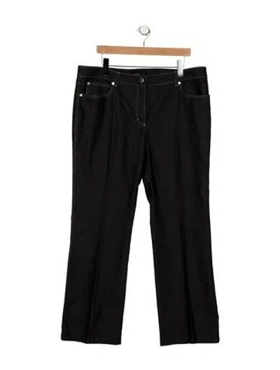 Pre-owned Escada Mid-rise Straight Leg Jeans In Black