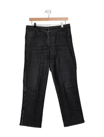 Pre-owned Escada Mid-rise Straight Leg Jeans In Black