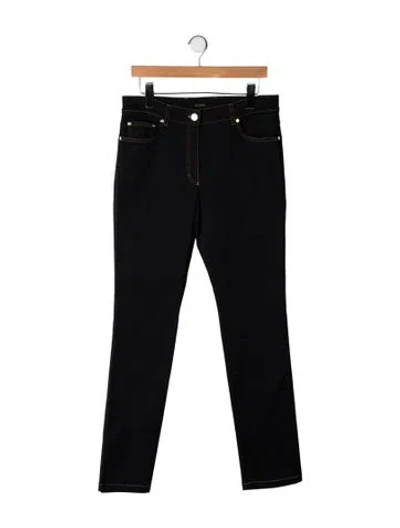 Pre-owned Escada Mid-rise Straight Leg Jeans In Black