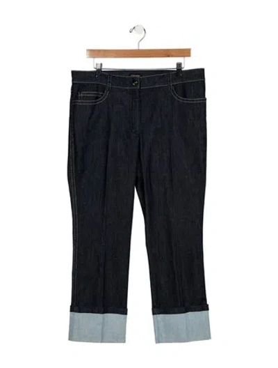 Pre-owned Escada Mid-rise Straight Leg Jeans In Blue