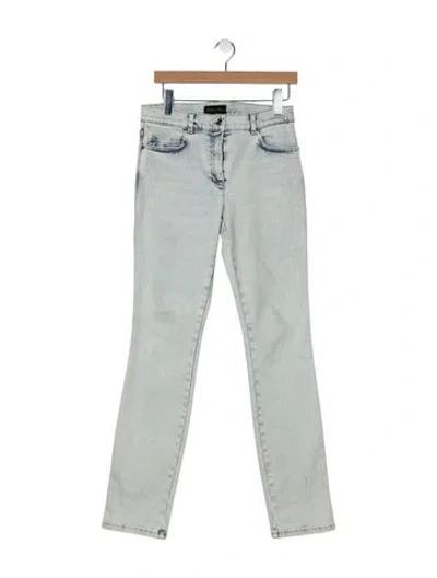 Pre-owned Escada Mid-rise Straight Leg Jeans In Blue