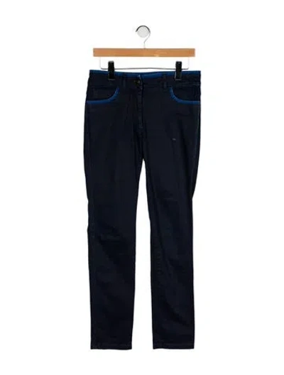 Pre-owned Escada Mid-rise Straight Leg Jeans In Blue