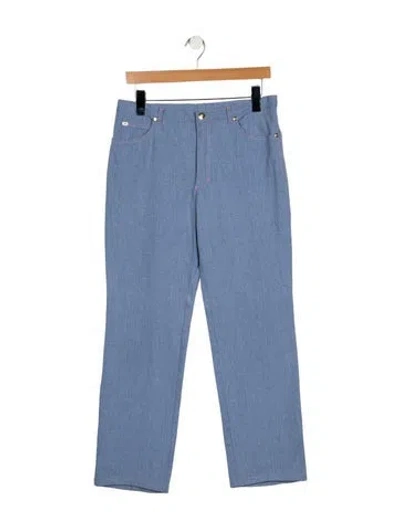 Pre-owned Escada Mid-rise Straight Leg Jeans In Blue