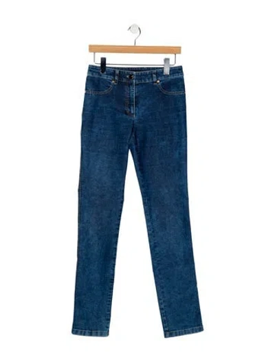 Pre-owned Escada Mid-rise Straight Leg Jeans In Blue
