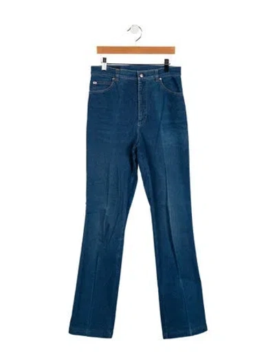 Pre-owned Escada Mid-rise Straight Leg Jeans In Blue