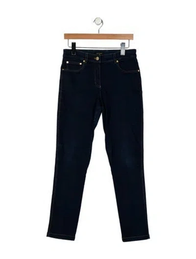 Pre-owned Escada Mid-rise Straight Leg Jeans In Blue