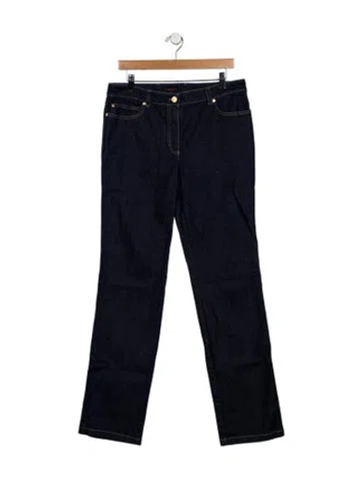 Pre-owned Escada Mid-rise Straight Leg Jeans In Blue