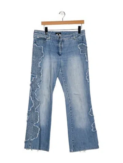 Pre-owned Escada Mid-rise Straight Leg Jeans In Blue