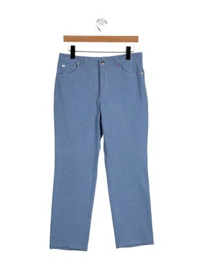 Pre-owned Escada Mid-rise Straight Leg Jeans In Blue