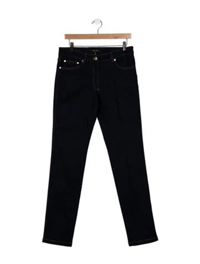 Pre-owned Escada Mid-rise Straight Leg Jeans In Blue