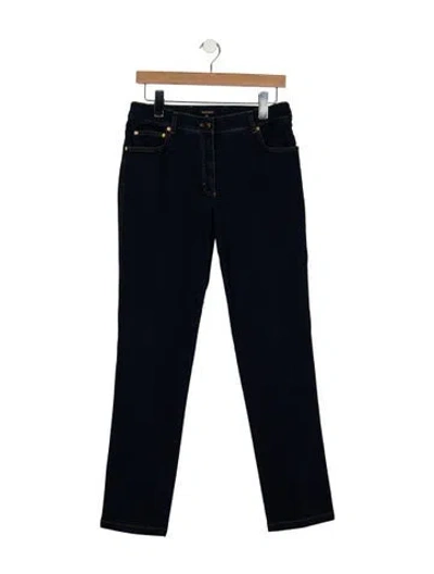 Pre-owned Escada Mid-rise Straight Leg Jeans In Blue