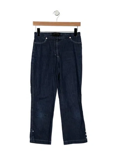 Pre-owned Escada Mid-rise Straight Leg Jeans In Blue