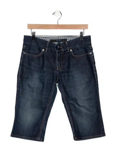 Pre-owned Escada Mid-rise Straight Leg Jeans In Blue