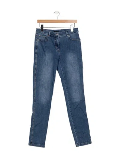 Pre-owned Escada Mid-rise Straight Leg Jeans In Blue