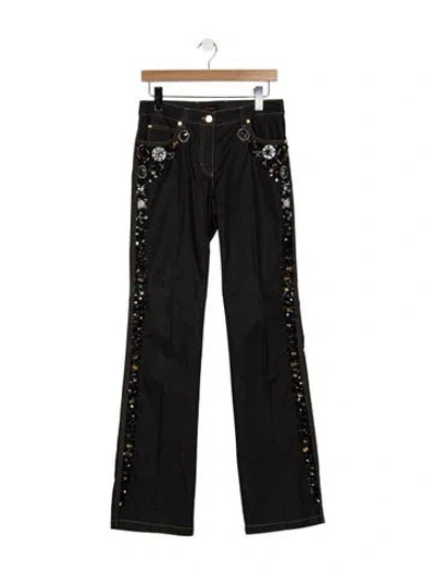 Pre-owned Escada Mid-rise Straight Leg Jeans In Blue