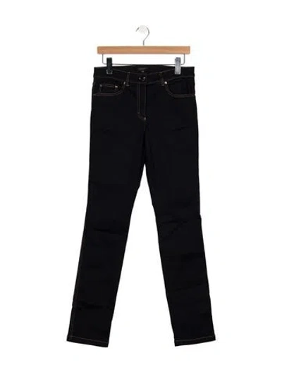 Pre-owned Escada Mid-rise Straight Leg Jeans In Blue