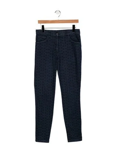 Pre-owned Escada Mid-rise Straight Leg Jeans In Blue