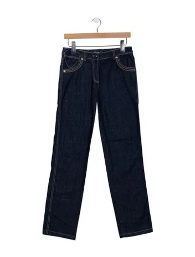 Pre-owned Escada Mid-rise Straight Leg Jeans In Blue