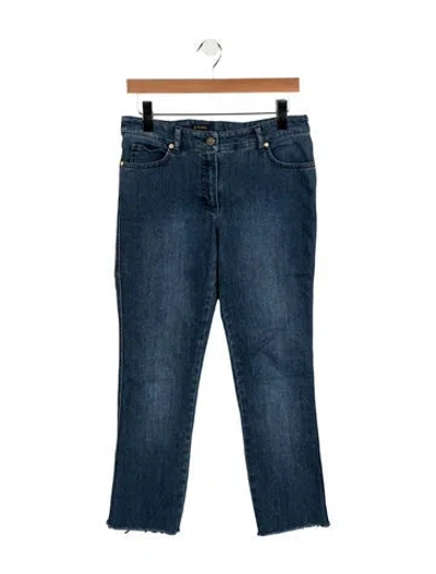 Pre-owned Escada Mid-rise Straight Leg Jeans In Blue