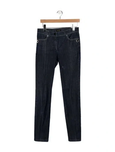Pre-owned Escada Mid-rise Straight Leg Jeans In Blue