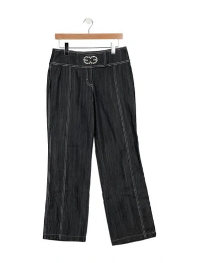 Pre-owned Escada Mid-rise Straight Leg Jeans In Blue