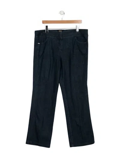 Pre-owned Escada Mid-rise Straight Leg Jeans In Blue
