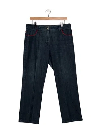 Pre-owned Escada Mid-rise Straight Leg Jeans In Blue
