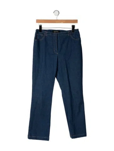 Pre-owned Escada Mid-rise Straight Leg Jeans In Blue