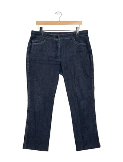 Pre-owned Escada Mid-rise Straight Leg Jeans In Blue