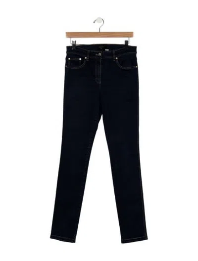 Pre-owned Escada Mid-rise Straight Leg Jeans In Blue