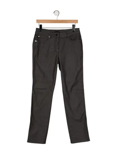 Pre-owned Escada Mid-rise Straight Leg Jeans In Gray