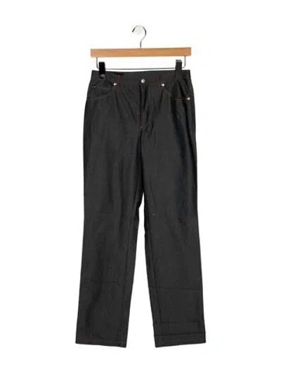 Pre-owned Escada Mid-rise Straight Leg Jeans In Gray