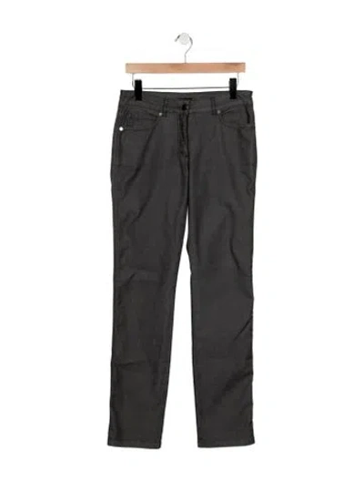 Pre-owned Escada Mid-rise Straight Leg Jeans In Gray