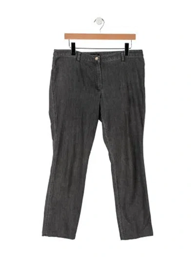 Pre-owned Escada Mid-rise Straight Leg Jeans In Gray